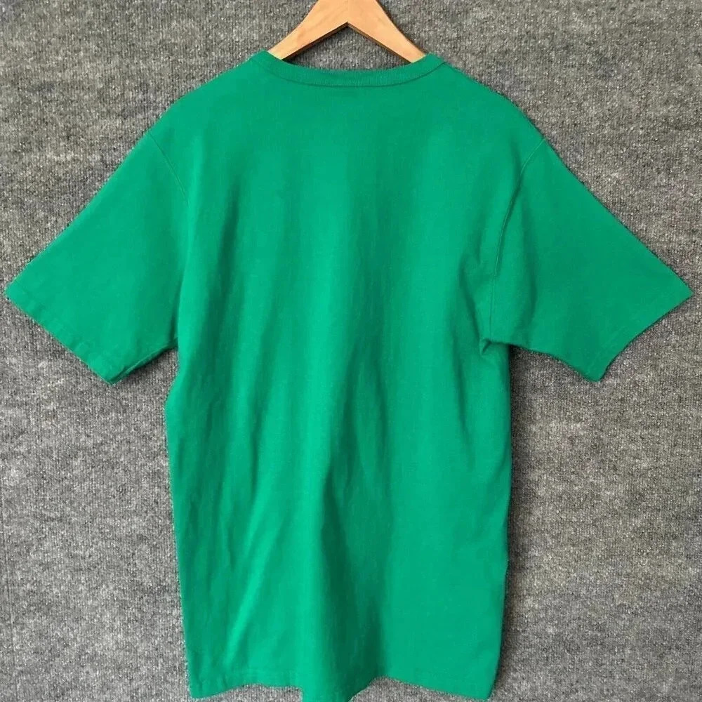 Champion Shirt Mens M/L Green Faded Embroidered Logo Casual Basic Summer Tee‎ - Picture 2 of 11